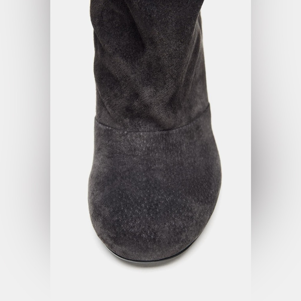 ZARA GATHERED LEATHER BOOTS - Picture 10 of 10